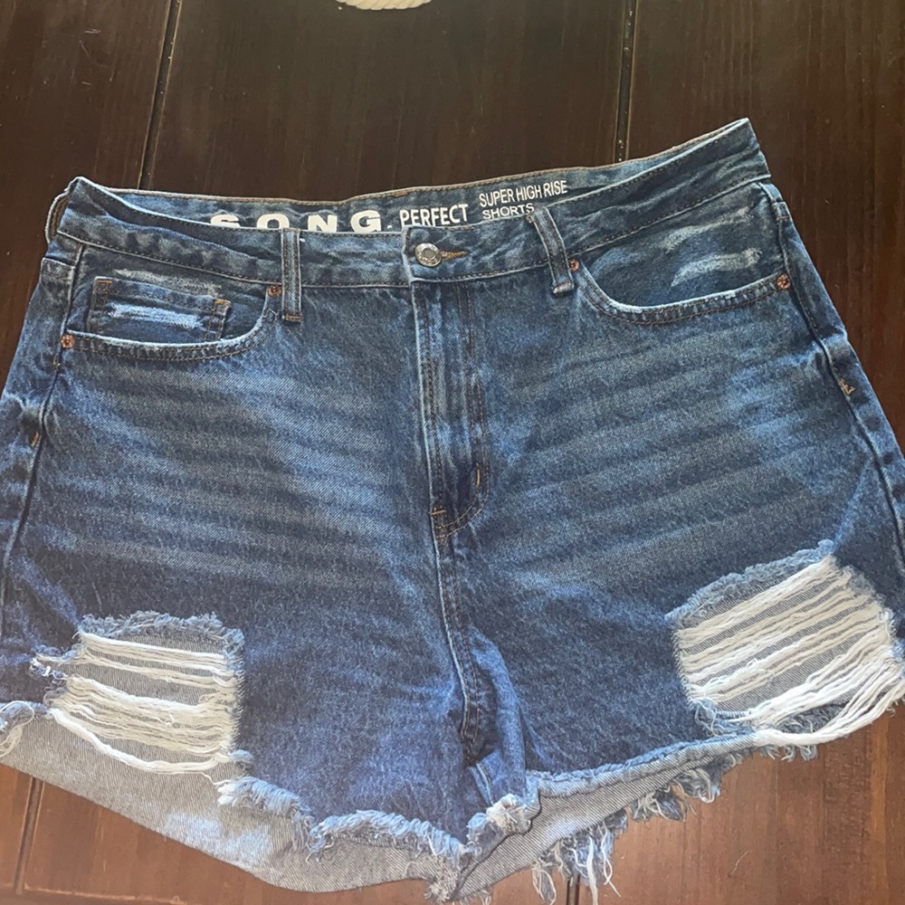 Ripped Denim Shorts